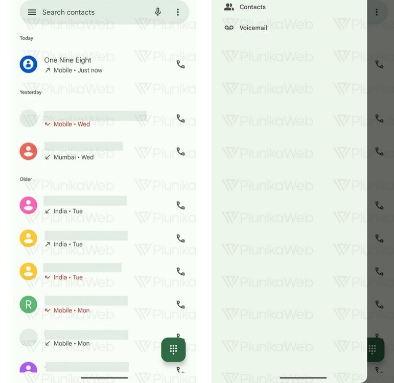 Google тестирует изменения дизайна в приложении Телефон