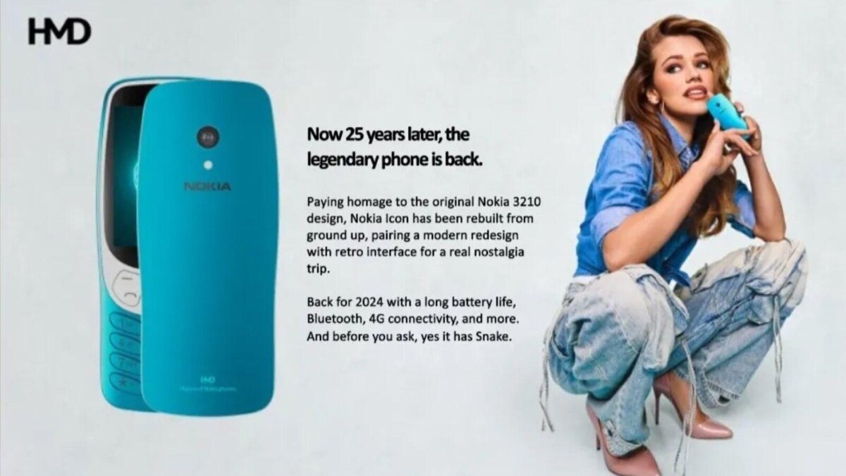 Новая версия Nokia 3210 со старым дизайном и цветом голубым