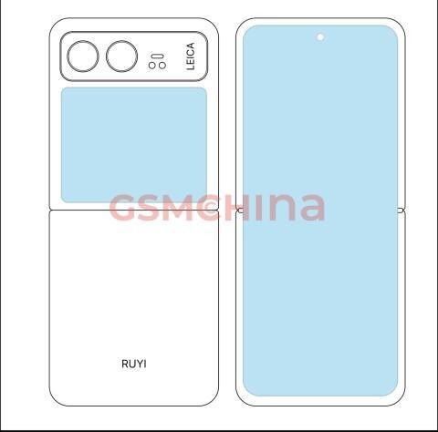 Разливка внутренней и внешней частей Xiaomi Mix Flip с камерой и дисплеем