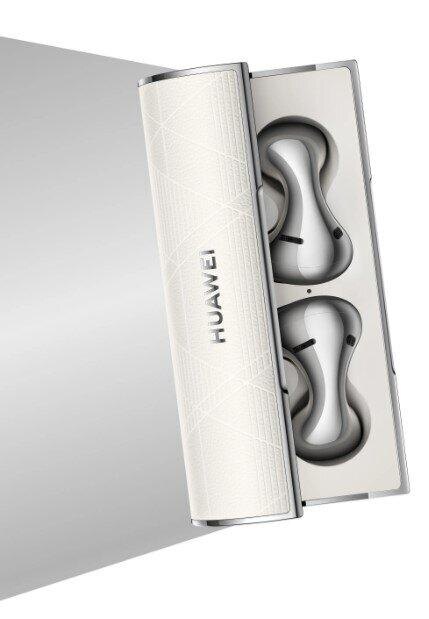 Коробка и наушники HUAWEI FreeBuds Lipstick 2 в открытом положении