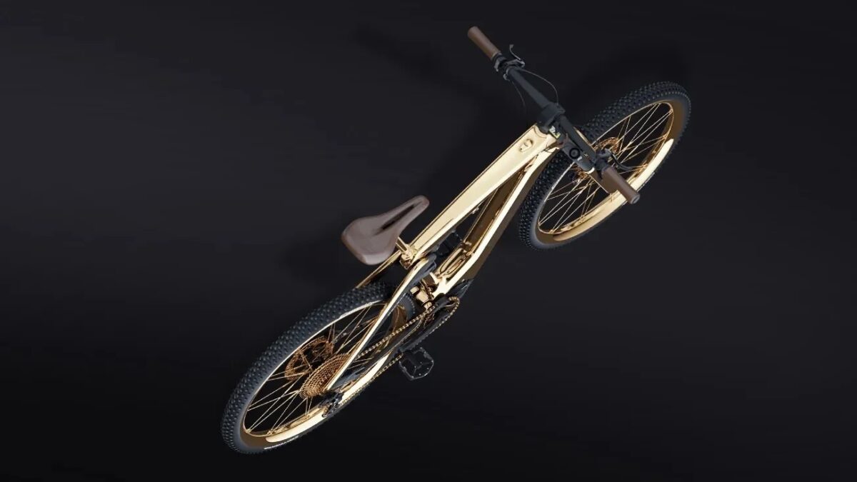Caviar представил позолоченный электровелосипед - Porsche eBike Cross 3rd Gen 8