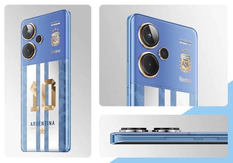 Смартфон Redmi Note 13 Pro+ World Champions Edition с задней панелью и крупным камерным блоком