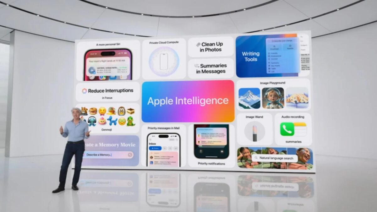 Демонстрация Apple Intelligence на большом экране: функции и акцент на конфиденциальность