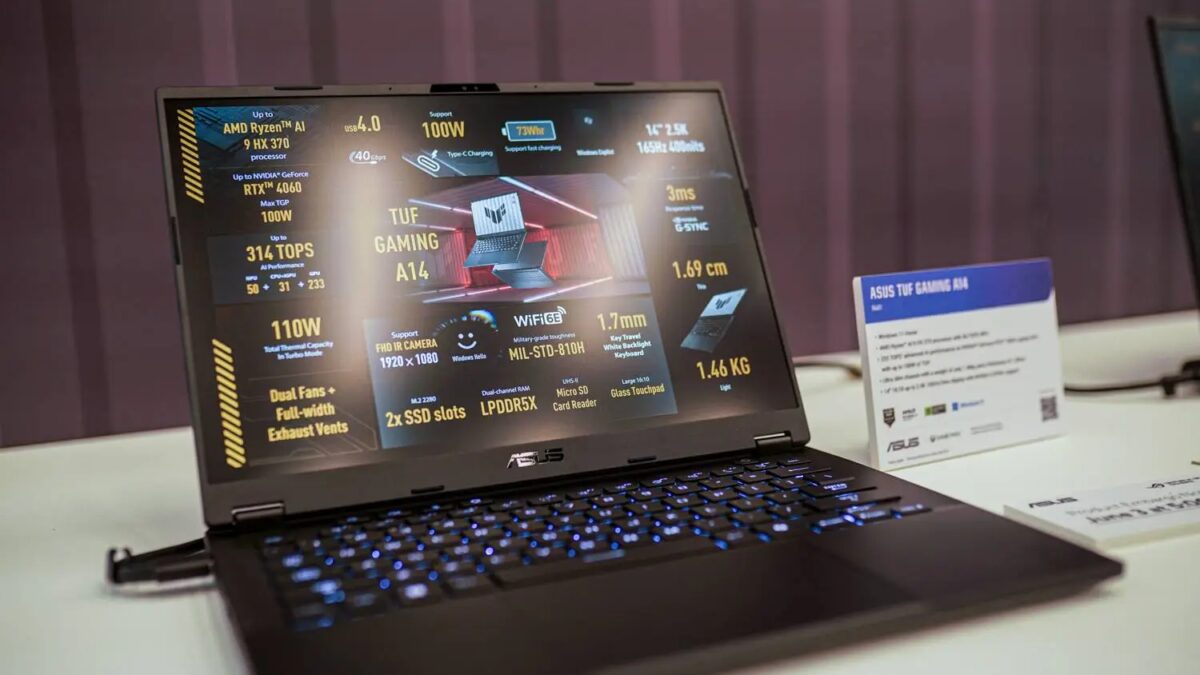 Ноутбук ASUS TUF GAMING A14 с подсветкой клавиатуры