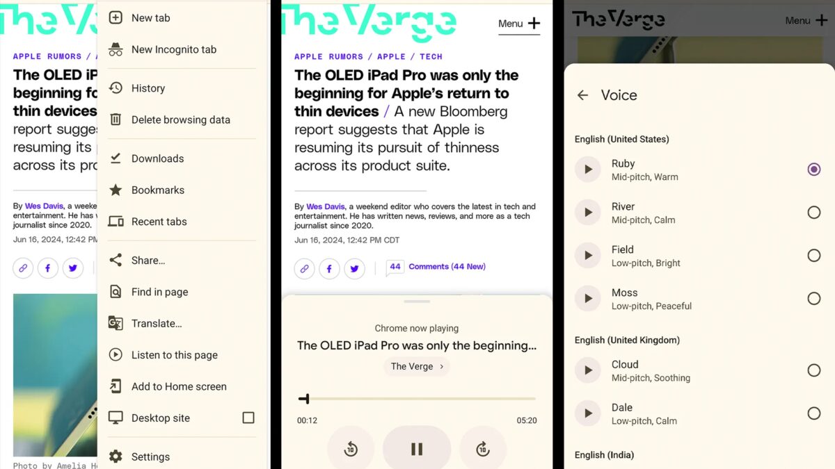 Chrome на Android теперь может читать веб-страницы вслух 3 listen to this page.png