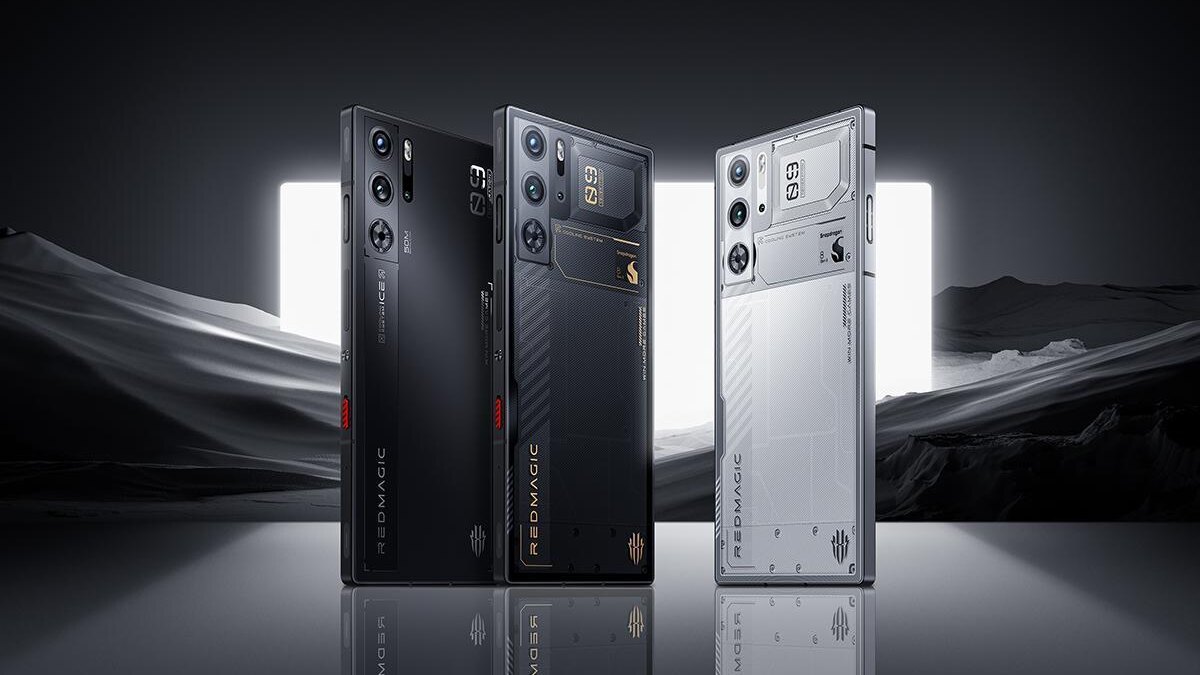 Три варианта Nubia Red Magic 9S Pro: вид сзади, игровые смартфоны для геймеров