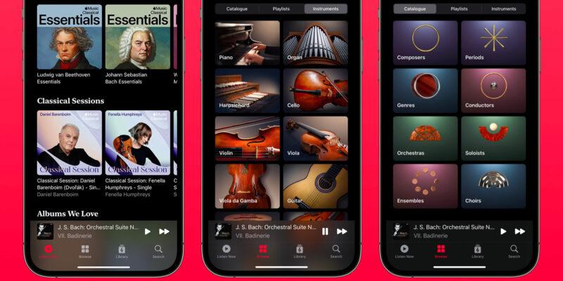 Apple Music Classical представил свой собственный чарт "Classical Top 100" (apple music classical screenshots)