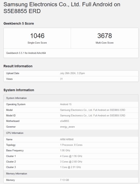 Процессор Exynos 1580 рассекречен до презентации 3 image 85