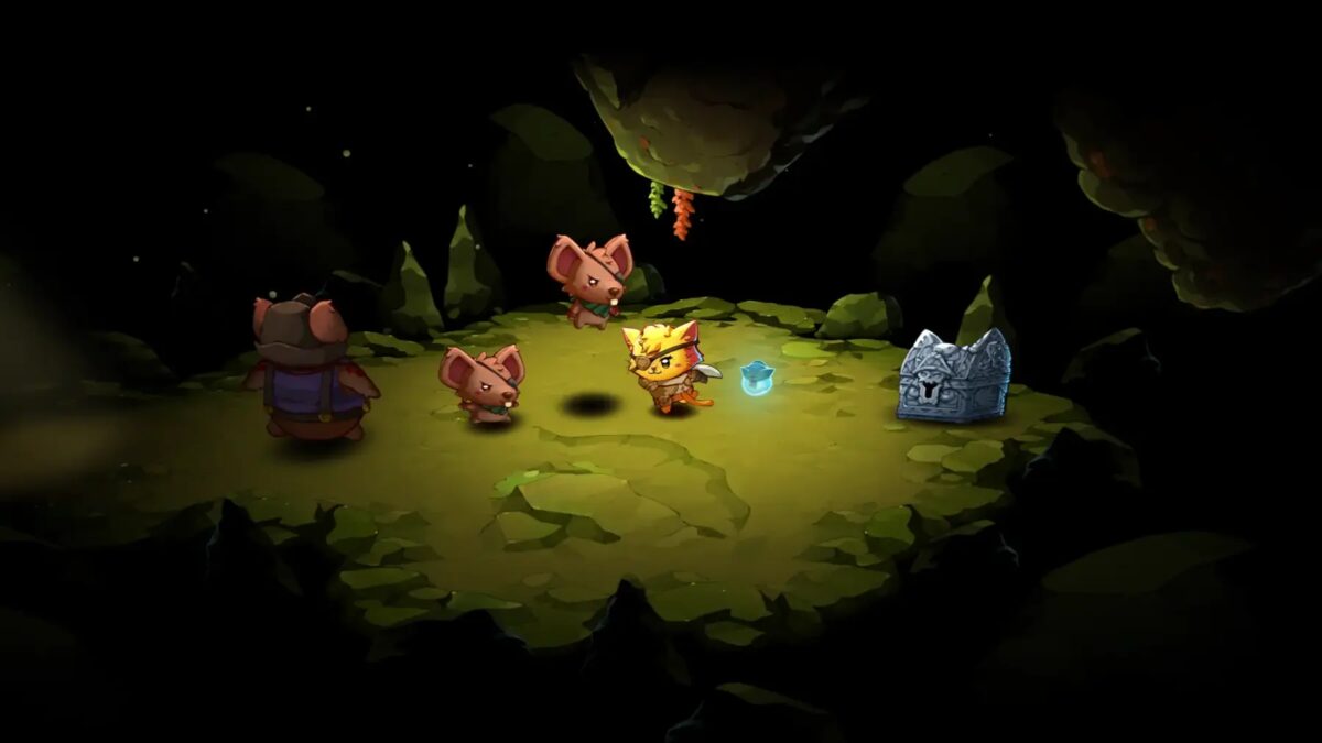 игровое изображение из Cat Quest 3 с котами и сундуком