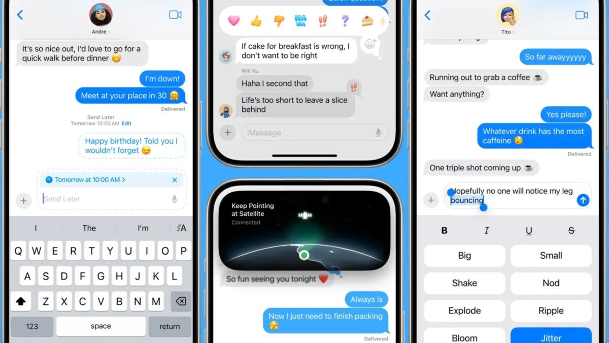 iOS 18: все, что нужно знать об обновлении iOS для iPhone. Часть 2 9 ios 18 imessage features blue background