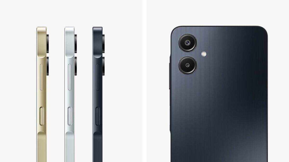 Планшетные и камерные модули Samsung Galaxy A06 сбоку и сзади