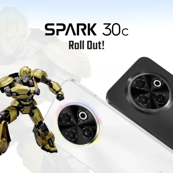 Tecno Spark 30C представлен официально с чипсетом Helio G81 и экраном 120 Гц (tecno website spark 30c pc端)