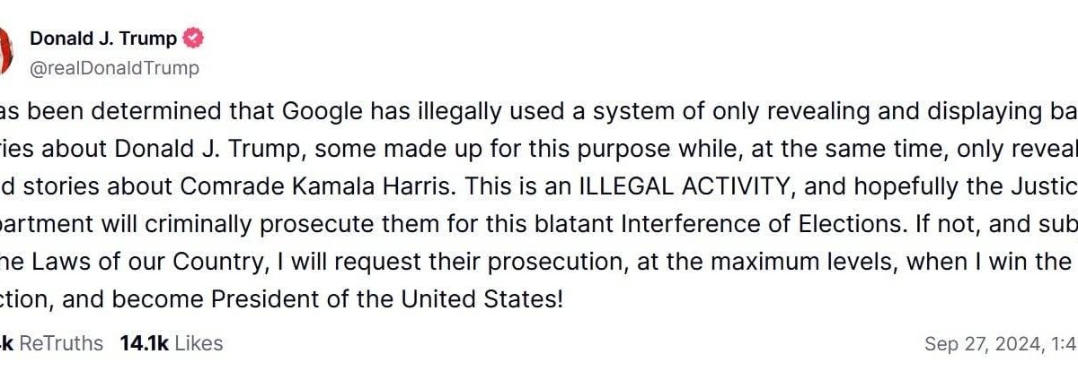 Трамп обещает привлечь Google к уголовной ответственности, если вернется в Белый дом 3 trumpgoogle.webp