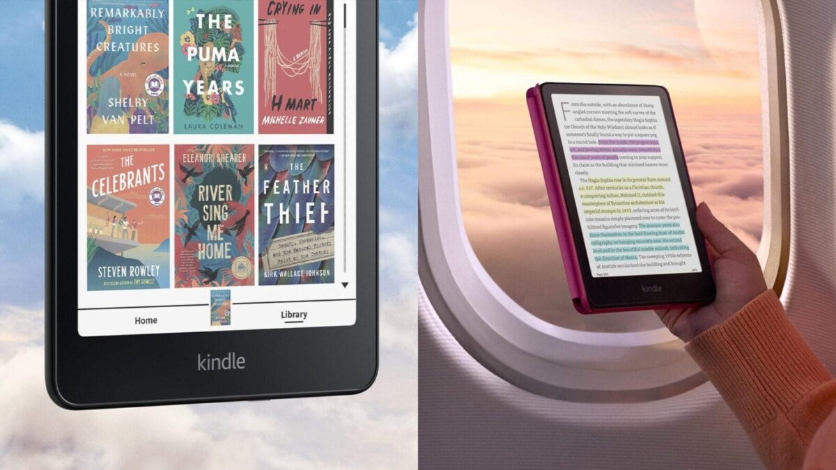 Электронная книга Kindle Colorsoft с цветным экраном и интерфейсом