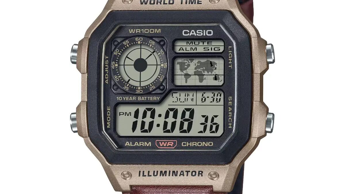 Классические часы Casio AE-1200WHL-5AV получили обновление в виде кожаного ремешка 3 Casio AE-1200WHL-5AV