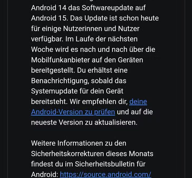 android 15 roll out announcement live