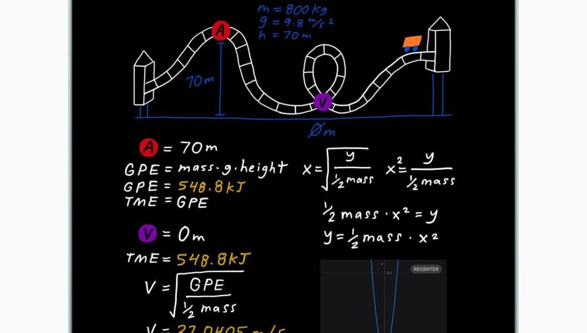 apple ipad mini math notes