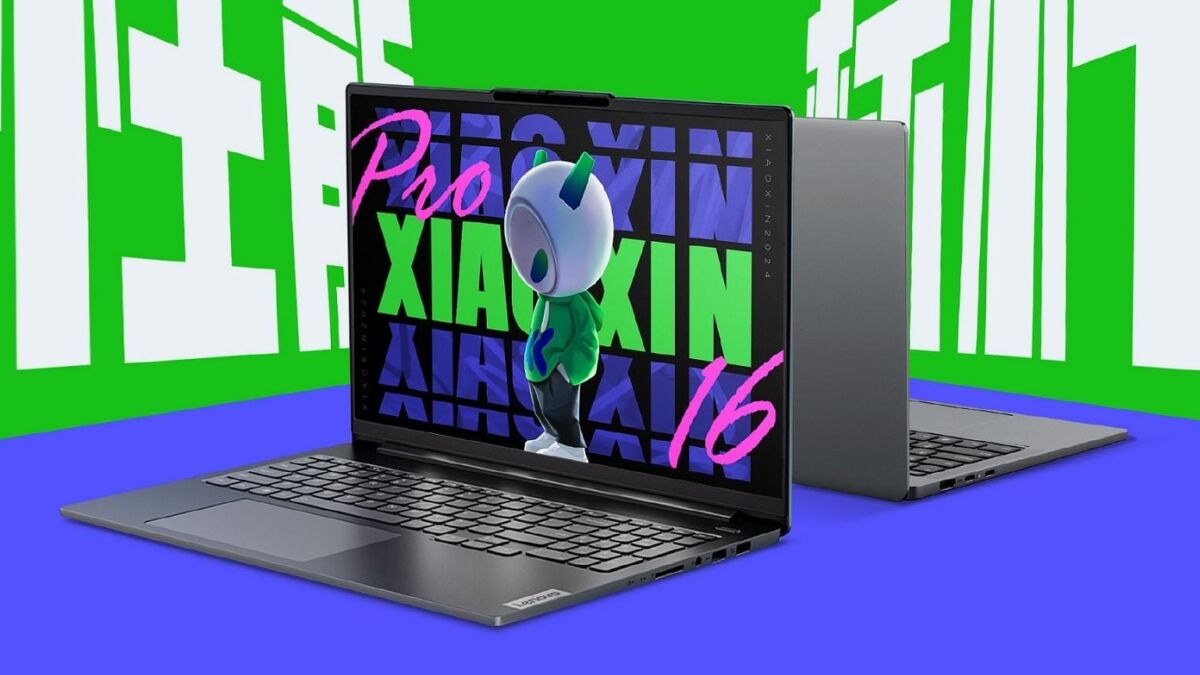 Два ноутбука Lenovo Xiaoxin Pro16 и Pro14 в яркой обстановке