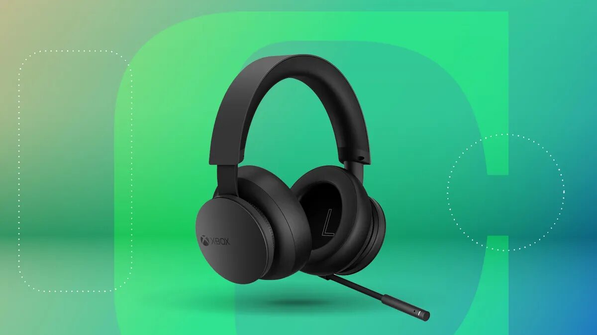 Черные игровые наушники Xbox Wireless Headset сбоку