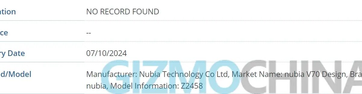 nubia v70 design z2458