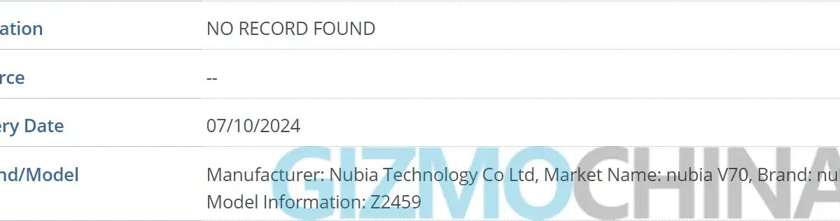 nubia v70 z2459