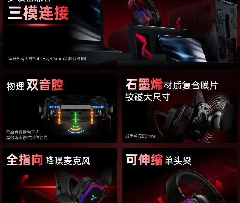 Rapoo выпустила игровую гарнитуру с RGB-подсветкой 5 Rapoo