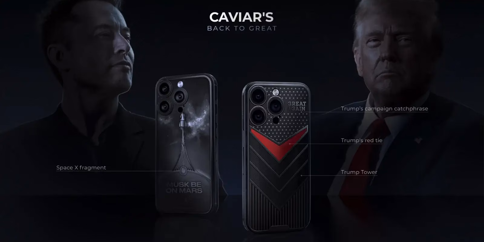 Caviar запускает коллекцию iPhone 16 Pro в честь Джобса, Трампа и Маска 4 Caviar
