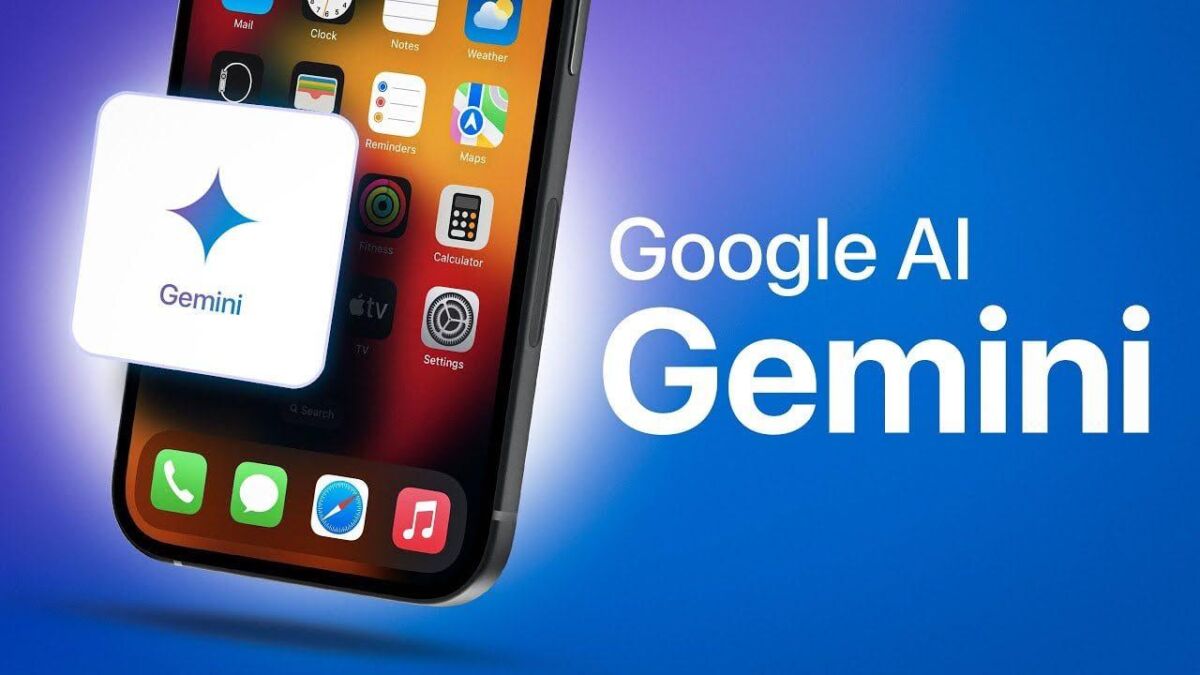 Экран iPhone с приложением Google Gemini на рабочем столе