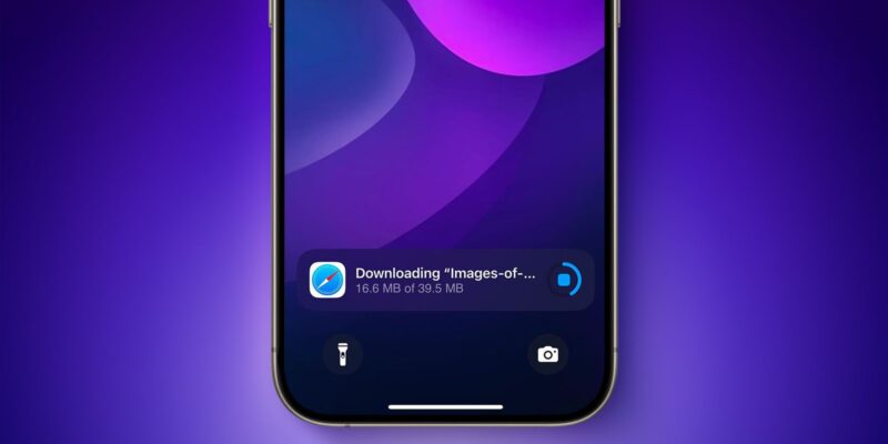 В iOS 18.2 можно отслеживать загрузки Safari прямо на экране блокировки (ios 18.2 safari downloads on lock screen feature)