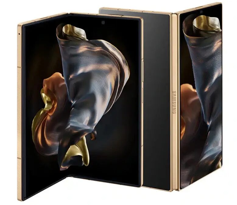 Представлен складной телефон Samsung W25 с алюминиевой рамкой Gold Armored 4 Samsung W25