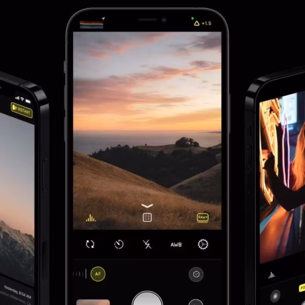 Интерфейс камеры Halide Mark II на iPhone с HDR и пленочными фильтрами и настройками