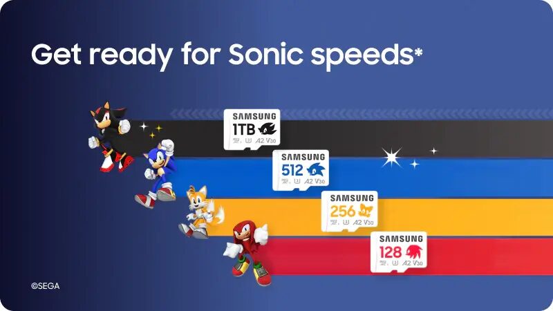 Samsung выпускает коллекцию microSD карт в честь Sonic the Hedgehog 5 Samsung