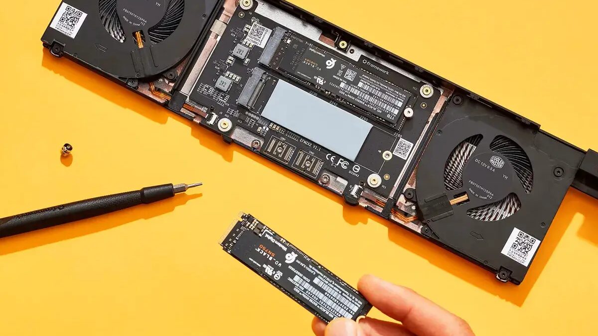 Framework Laptop 16 получил модуль для установки четырёх SSD-накопителей 1 z2b0azbqstj98kwx dualm2adapter