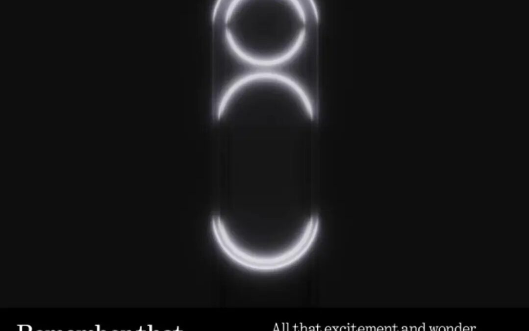 Неоновые линии телефона Nothing Phone 3a на черном фоне