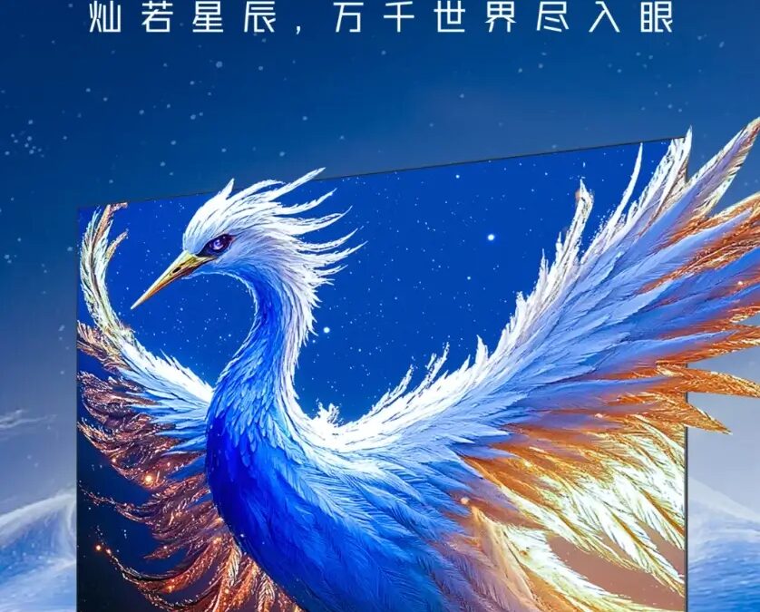 Мини-LED телевизор TCL Thunderbird Crane 6 с изображением птицы