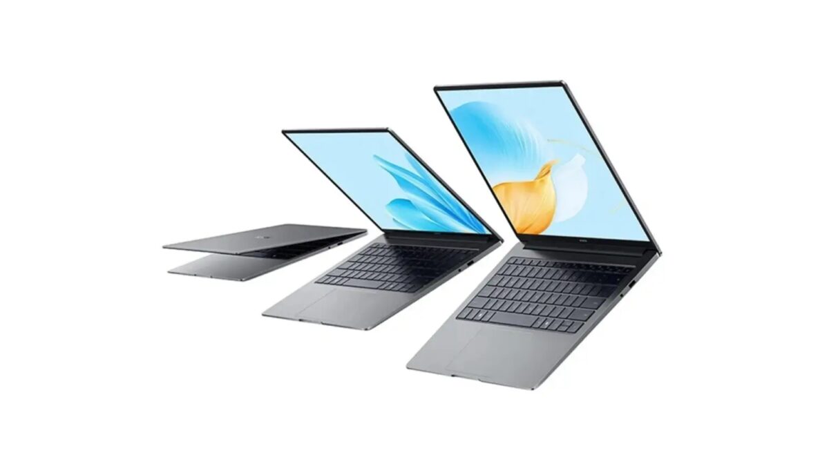 Ноутбуки Honor MagicBook X14 2025 в развернутом виде экран и клавиатура