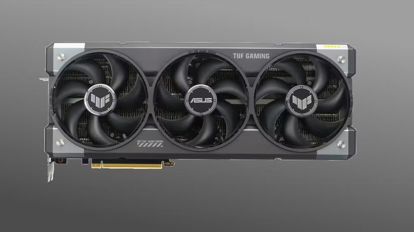 Видеокарта Asus TUF Gaming с тремя вентиляторами