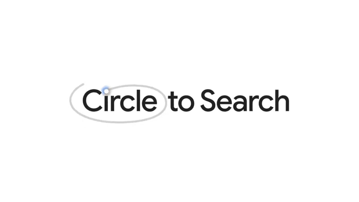 Экран с логотипом Google и текстом Circle to Search