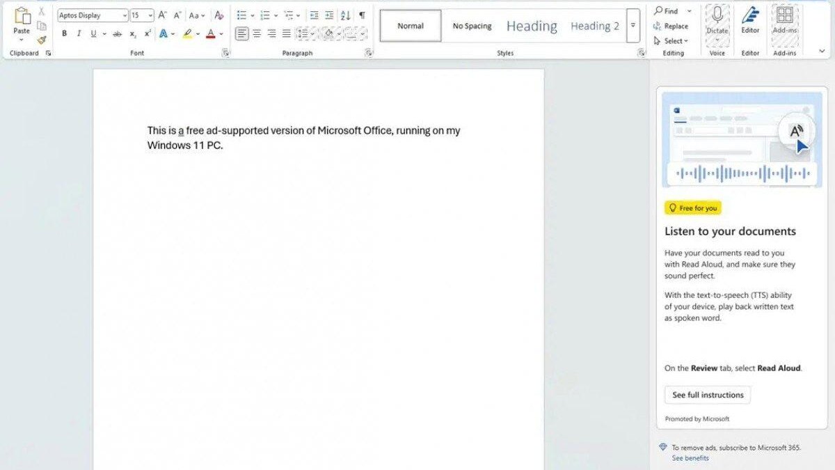 Microsoft запустила бесплатную версию Office для Windows, но с рекламой 6 gsmarena 004 2