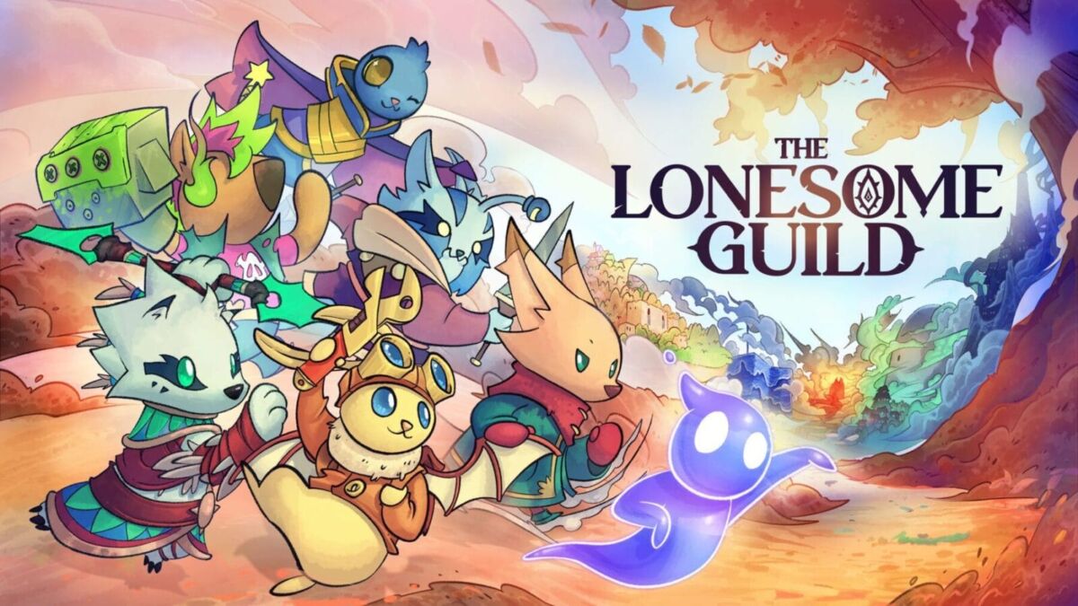 Обложка игры The Lonesome Guild с художественным изображением персонажей в стиле мультфильм