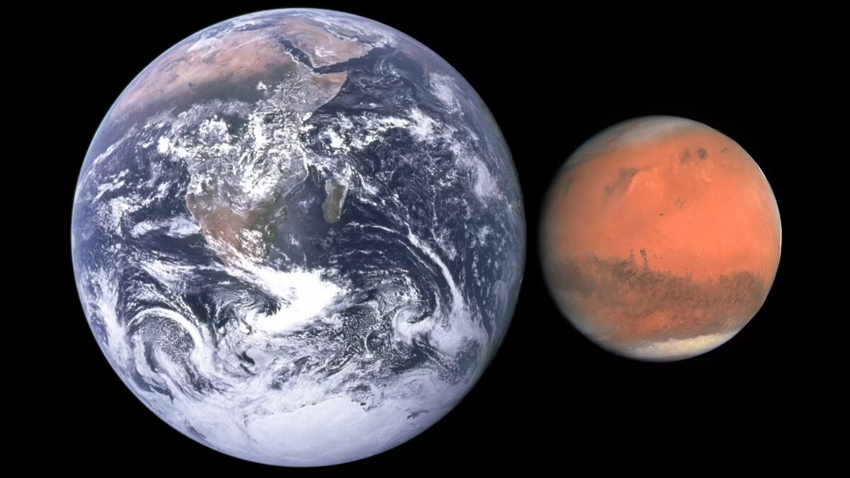 Северная ледяная шапка Марса оказалась удивительно молодой 3 mars earth comparison