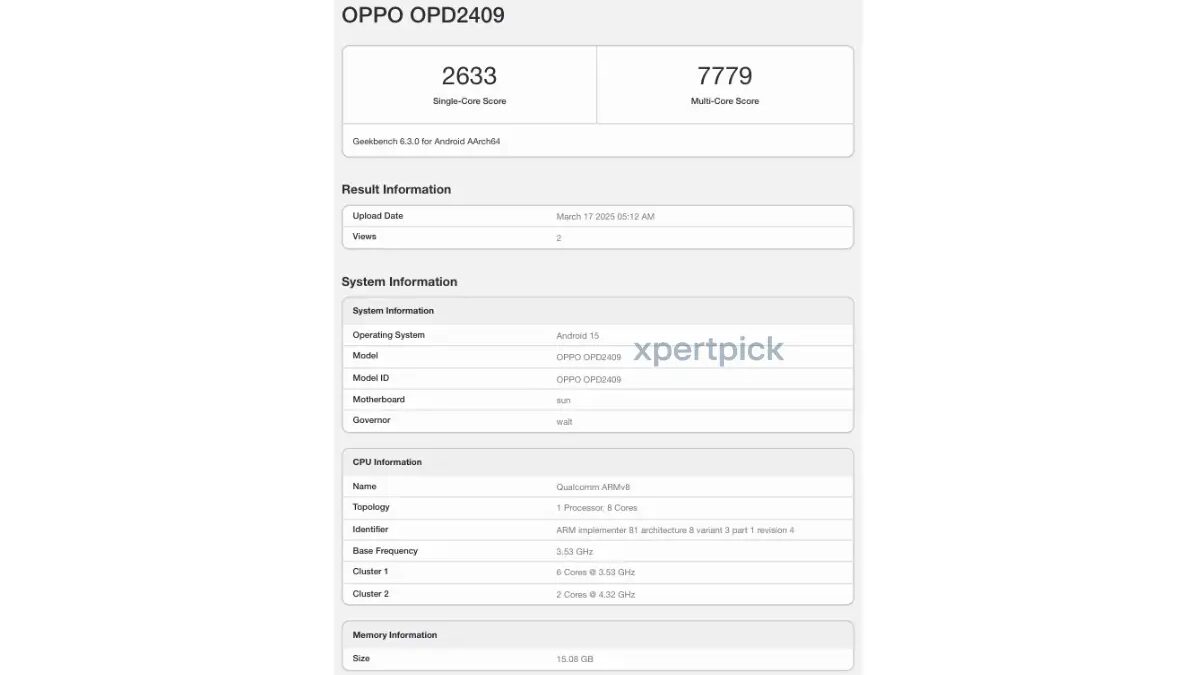 Oppo Pad 4 Pro: первый планшет на Snapdragon 8 Elite замечен в Geekbench 3 Oppo Pad 4 Pro