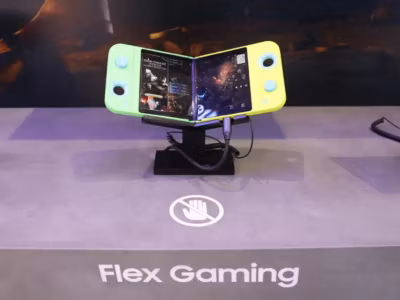 Samsung Flex Gaming на MWC 2025 — концепт портативной консоли с гибким OLED-дисплеем