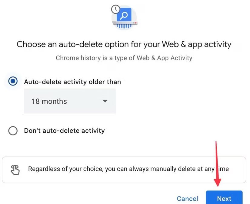 delete google search history 7