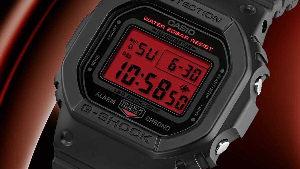 G-SHOCK представила новую модель DW-5600BBR-1 с янтарной подсветкой 1 G-SHOCK представила новую модель DW-5600BBR-1