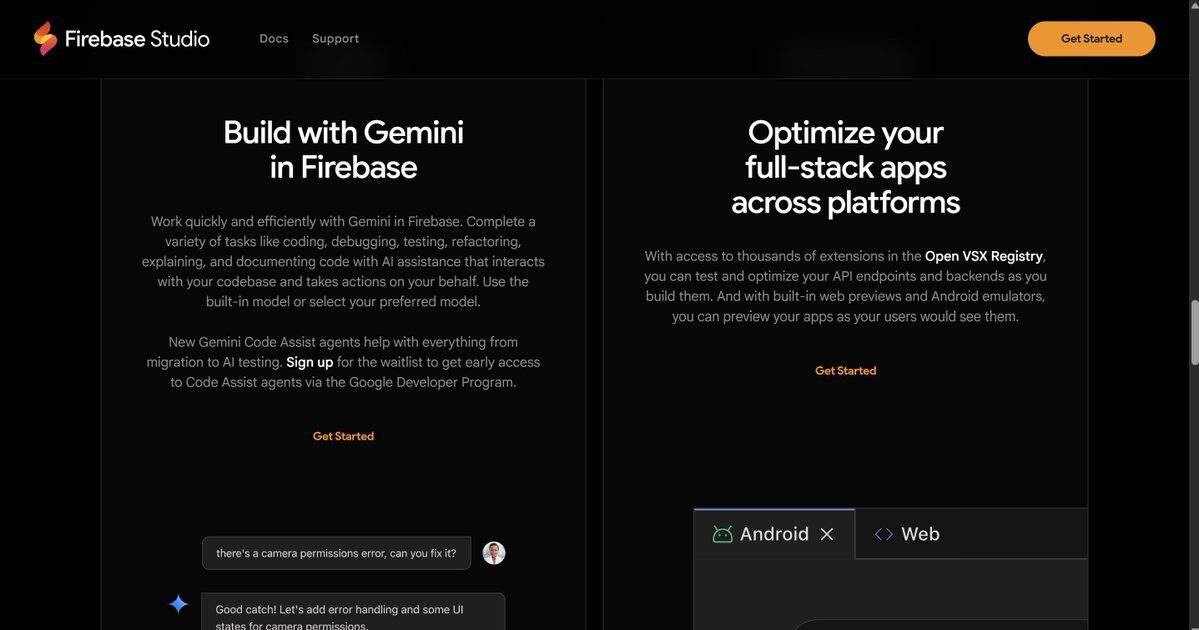 Конкурент Cursor AI? Google запустил Firebase Studio для создания приложений без кода 4