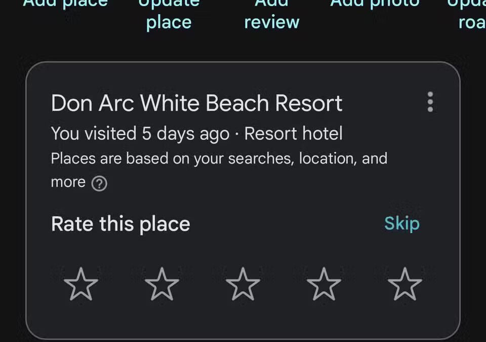 Интерфейс вкладки вкладки для вкладки вкладки Google Maps на Андроид