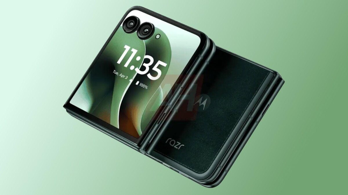 Новый Motorola Razr 2025: всё, что известно перед анонсом 3 motorola razr plus 2025 leak green background