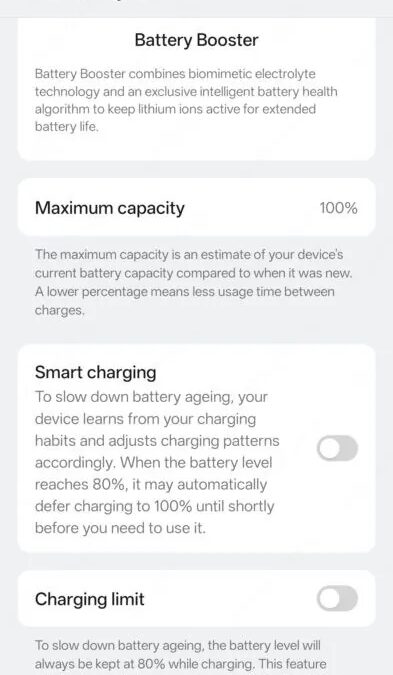 OnePlus 13 первым получил Android 16 Beta 2 с гибкой настройкой зарядки 5 oneplus 13 oxygen os 15 android 16 battery charging limit 2 393w 864h.jpg