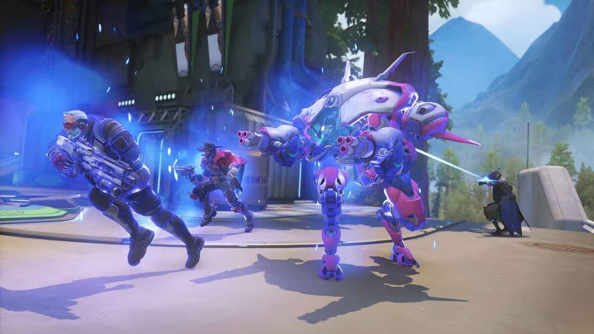 Герои и роботы из режима Stadium в Overwatch 2
